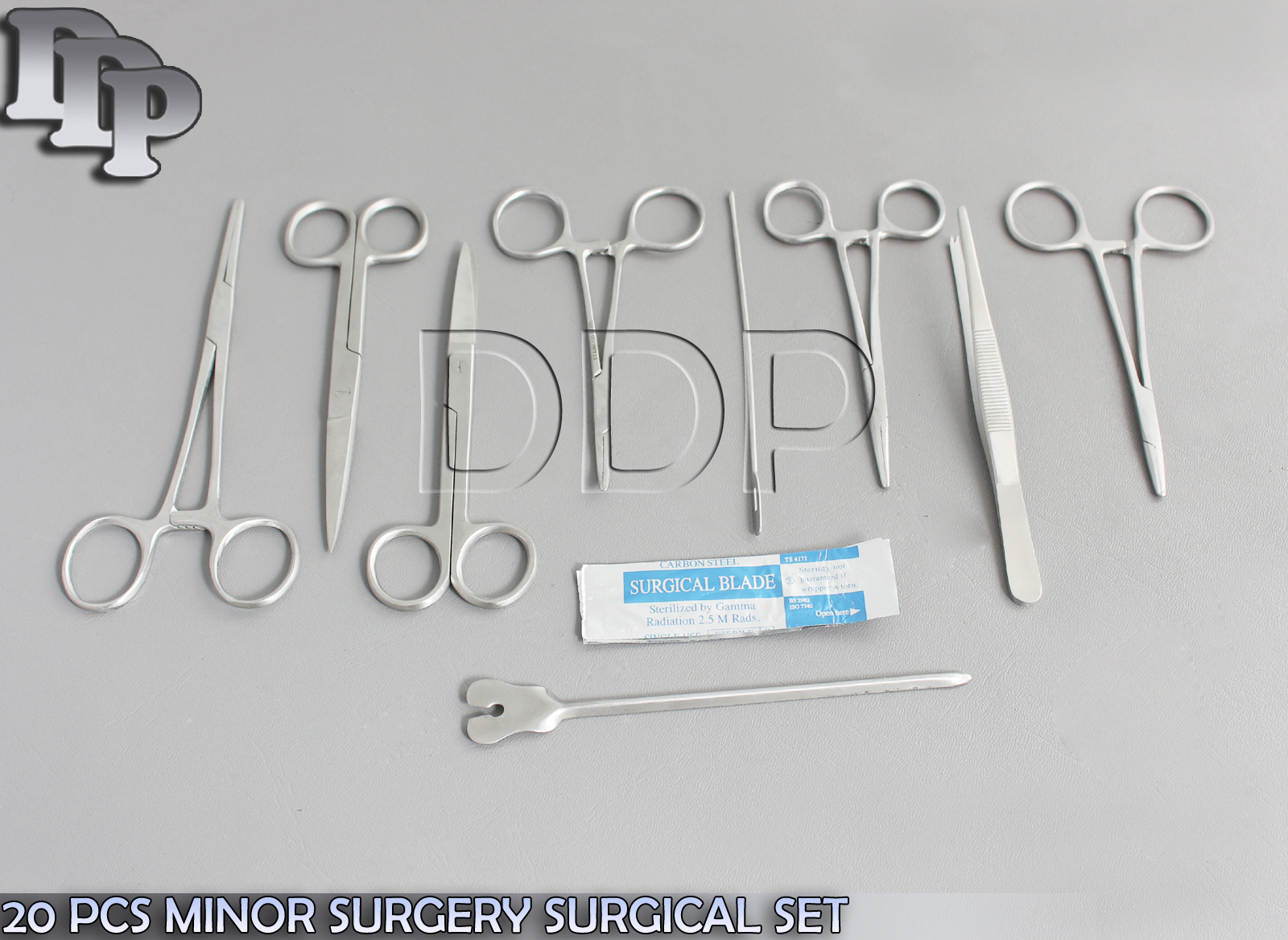 20 PCS MINOR SURGERY SURGICAL VETERINARY INSTRUMENTS KIT FORCEPS SCISSORS