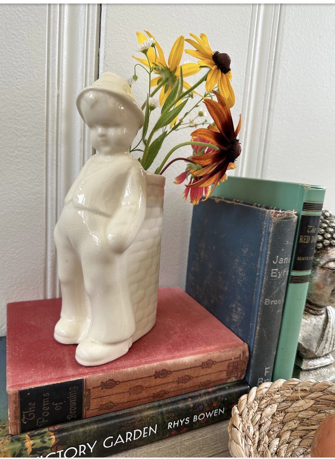 Vintage Ceramic Dutch Boy Planter