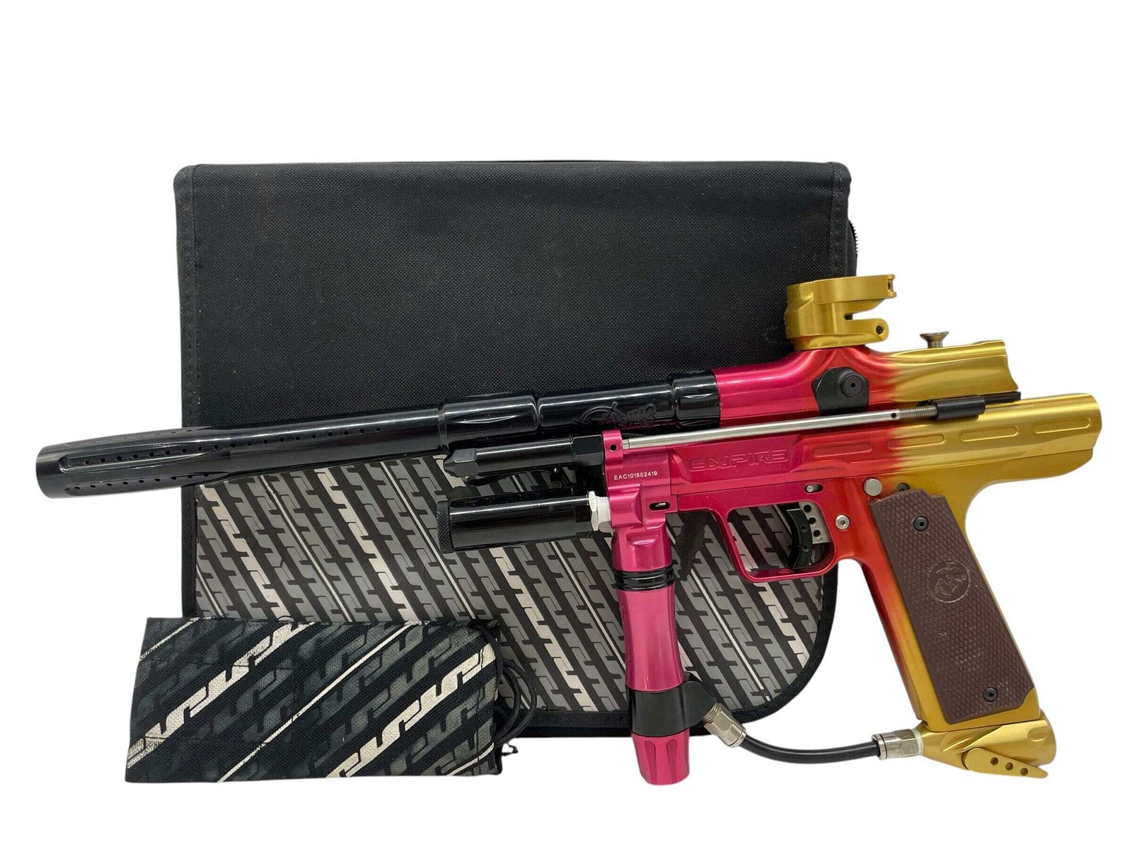 Empire Resurrection Autococker Gold to Red Fade Paintball Gun
