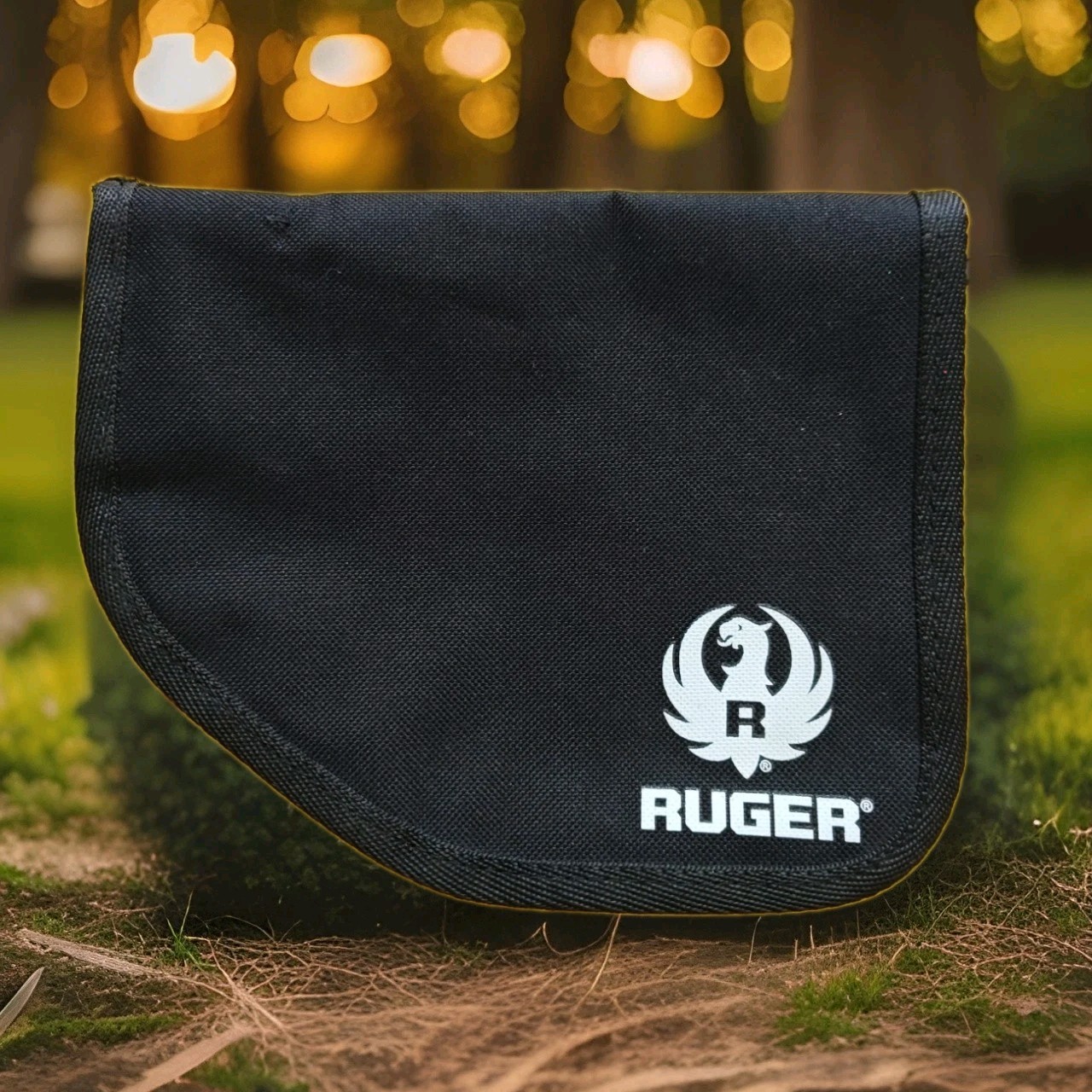 Ruger LCP Compact Pistol Black Nylon Soft Zipper Case LCP Max OEM w/ Logo