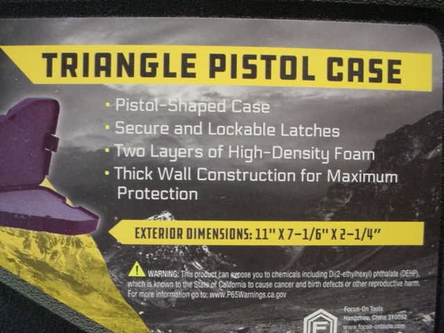 Ridgeline- Triangle Pistol Case- Lockable- 11" x 7"- Nice !!