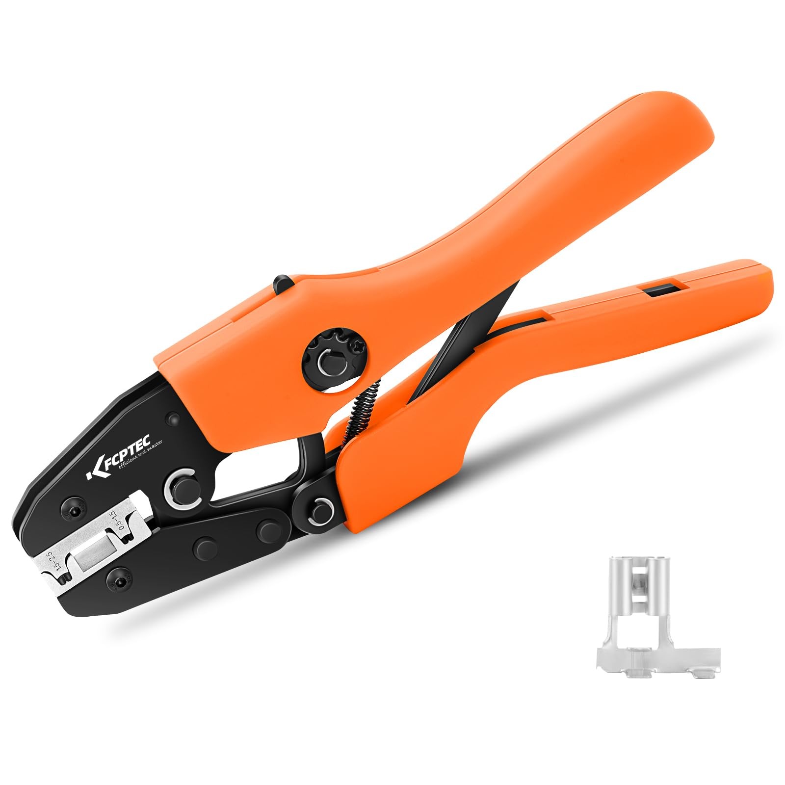 Crimping Tool For 90 Flag Terminals 22/14 AWG 0.5mm/2.5mm Ratchet Crimper HD