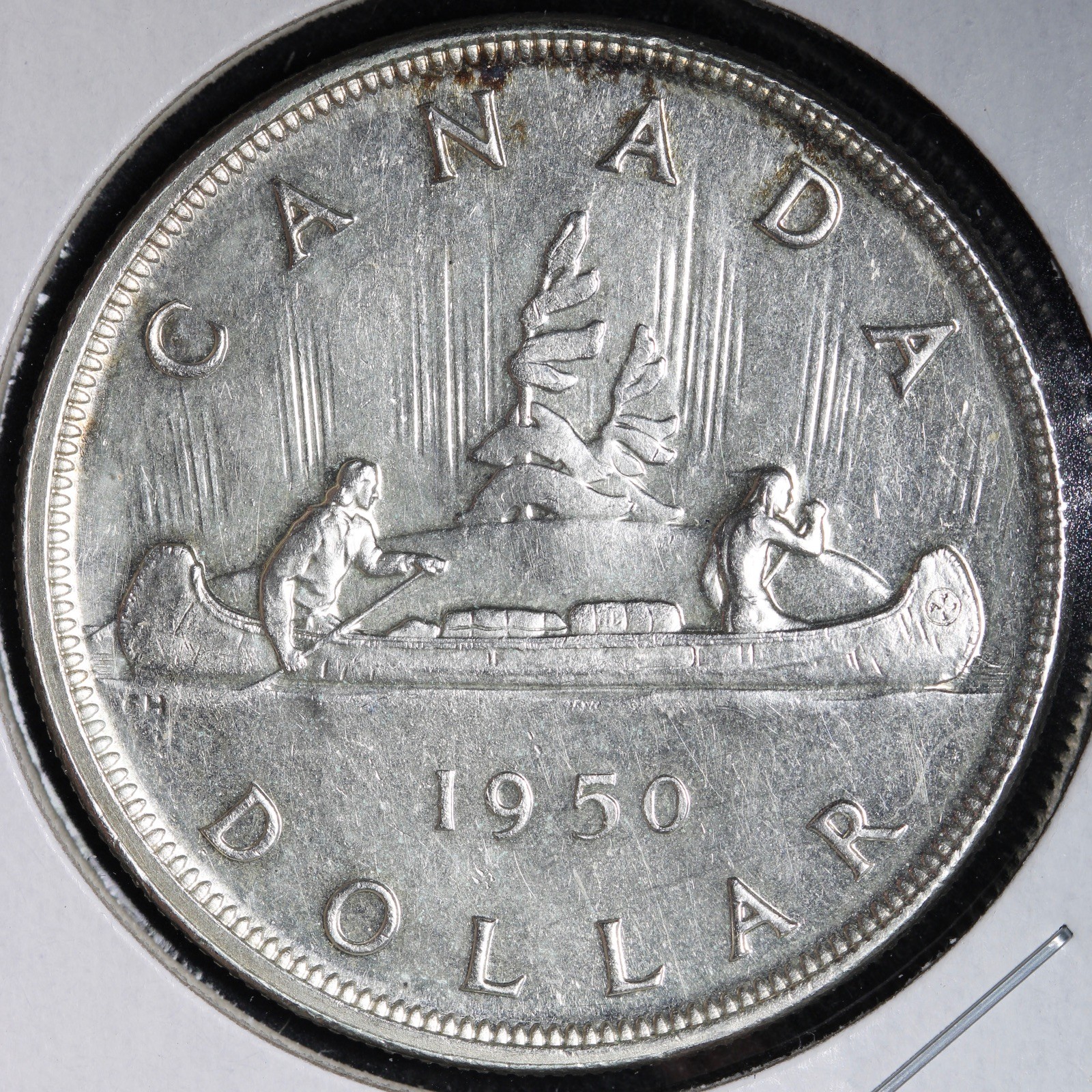 1950 Canada SILVER One Dollar E389 TIXHP