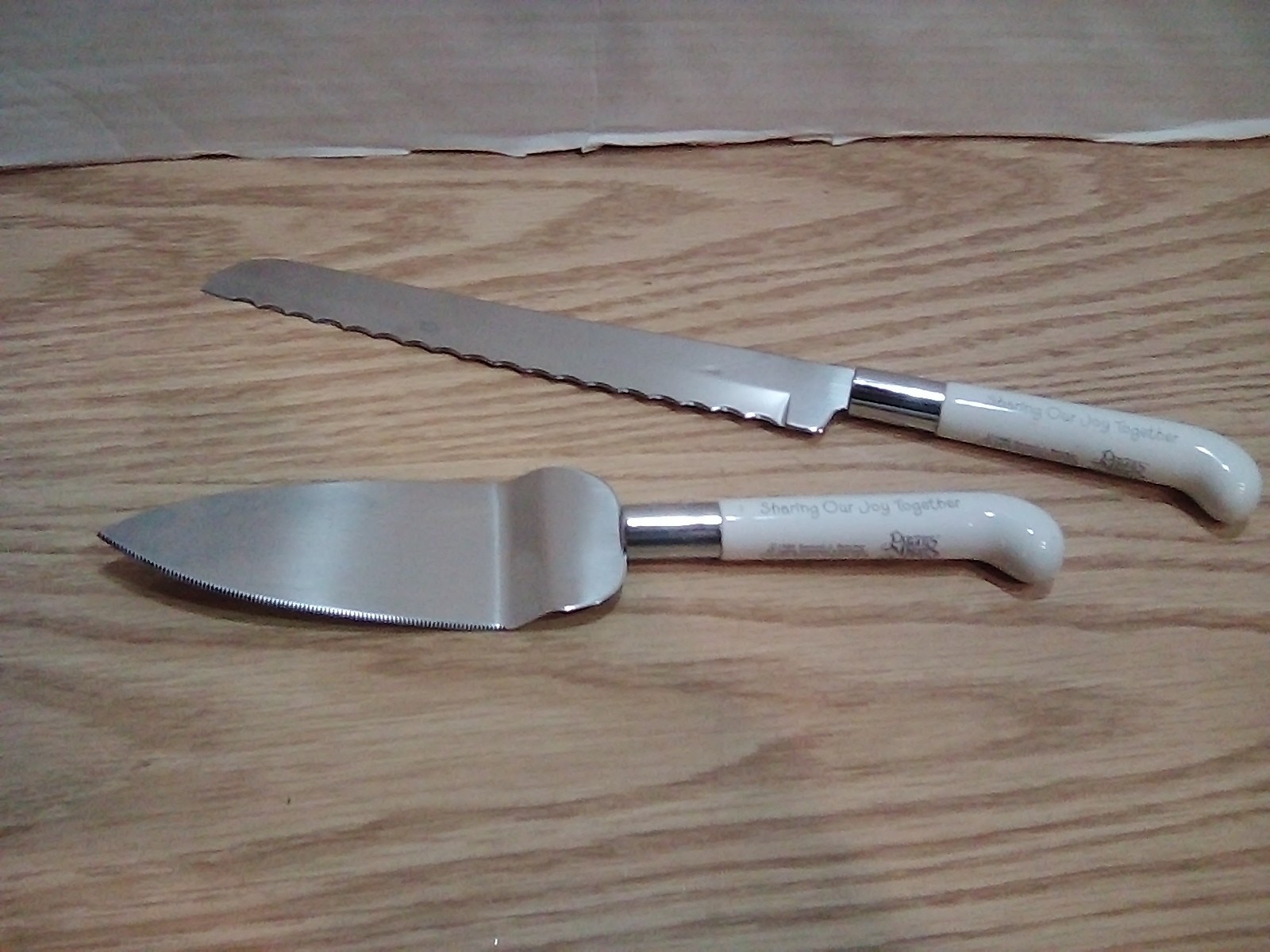 Precious Moments VINTAGE 1986 Wedding Cake Cutter and Cake Server