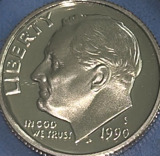 *1990 S Roosevelt Clad Dime Proof (MS) **Free Shipping**