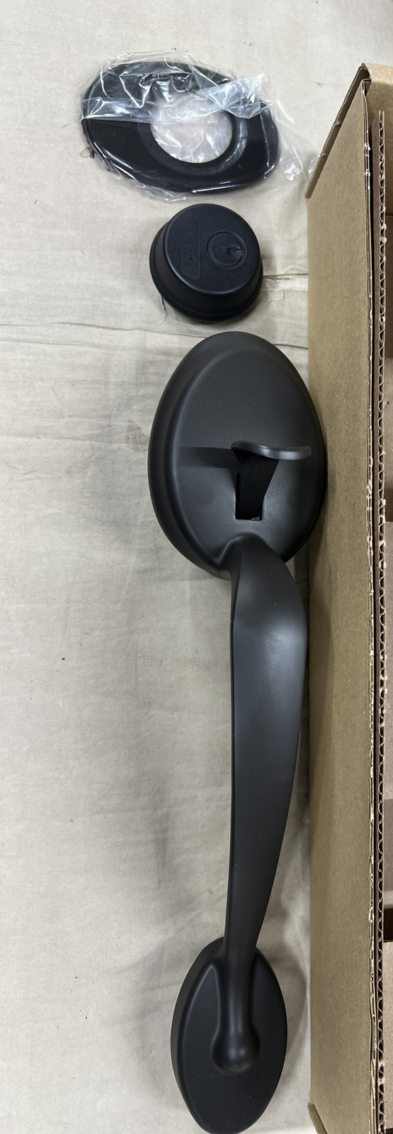 Schlage Plymouth Exterior HandleSet ￼F92 PLY 613 134 Dummy Oil Rubbed Bronze