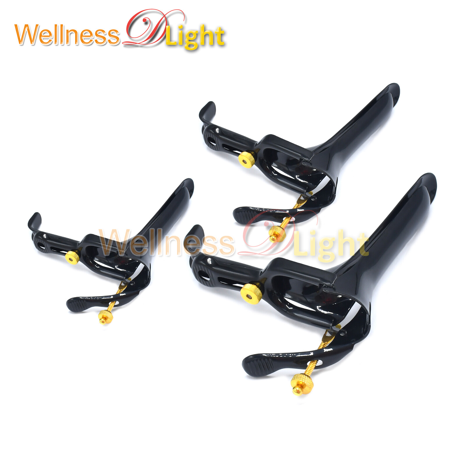 Black Coated Pederson Vaginal Speculum S-M-L Gynecology Instruments 3 Pcs