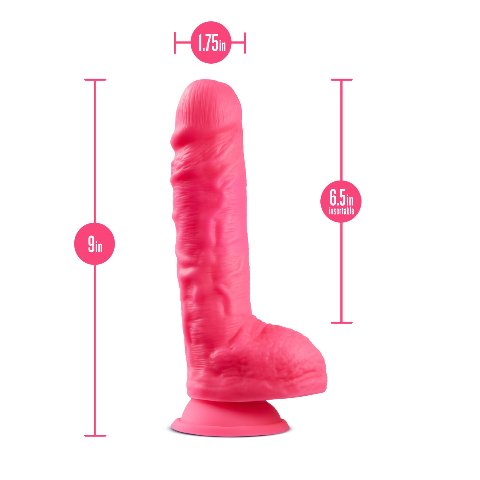 Eden 9" Realistic Silicone Sensa Feel Dual Density Dildo Cock Adult Sex Toy