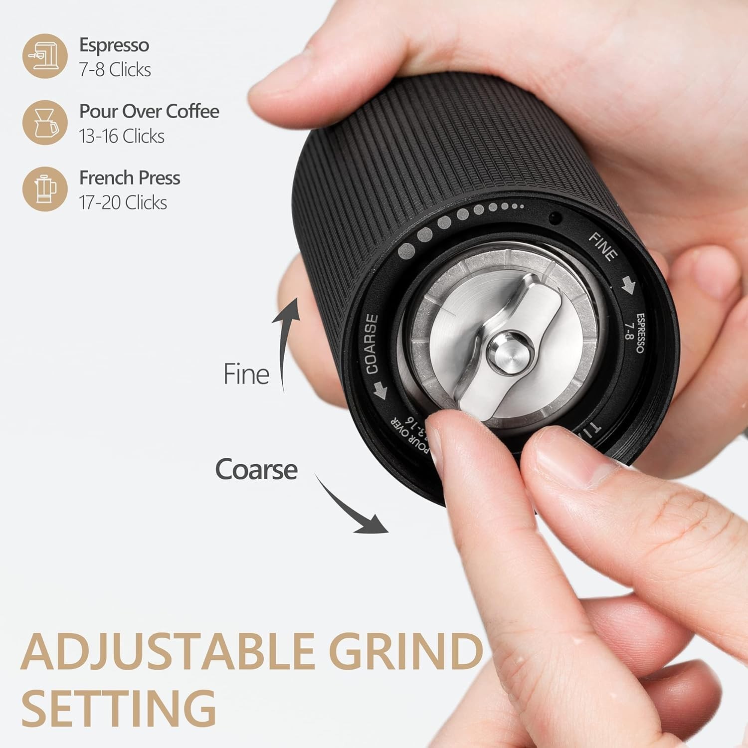 TIMEMORE Chestnut C3S Manual Coffee Grinder, Adjustable Conical Burr Grinder