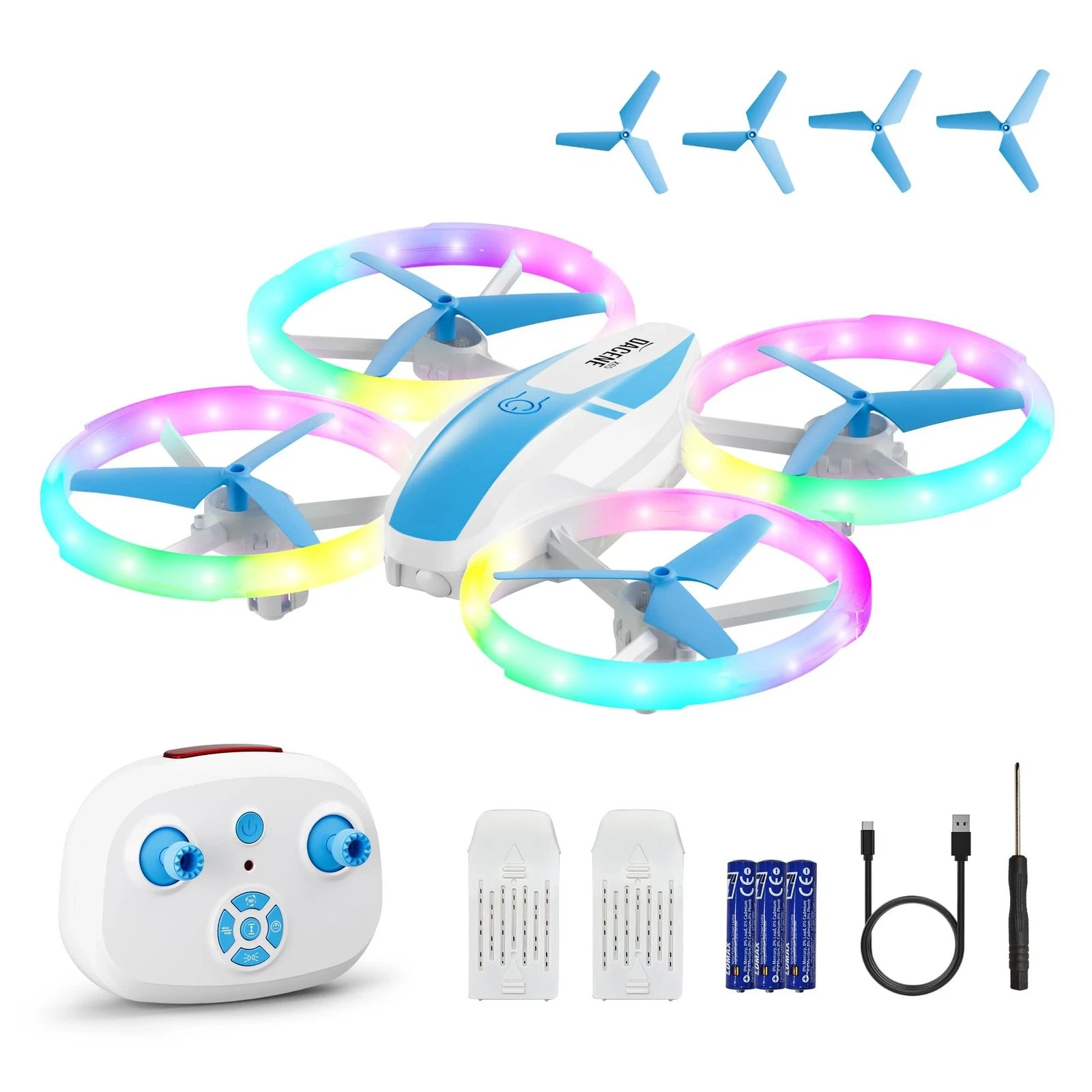 Mini Drone for Kids/Beginners, LED, Altitude Hold, 3 Speed, Safe, Gift NEW