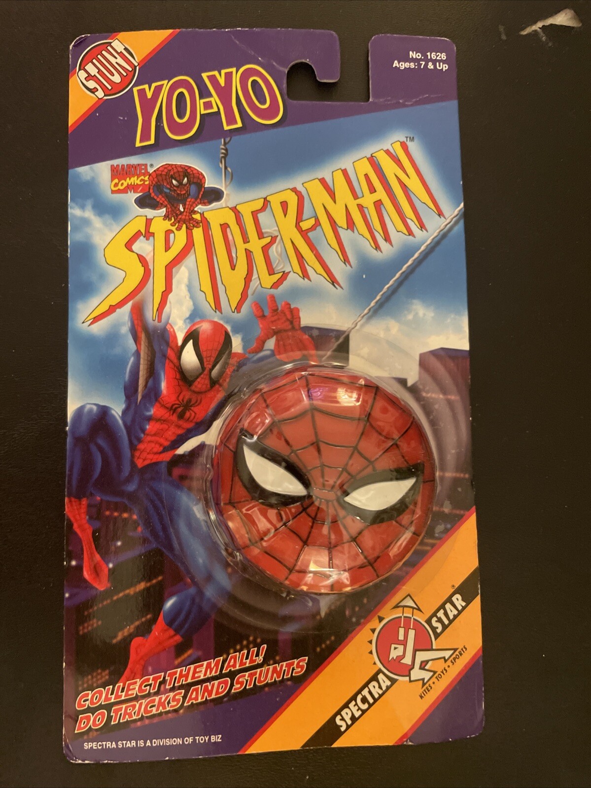 Spiderman Stunt Yo-Yo By Spectra Star -  Toy Biz Yoyo Vintage 1996 New Sealed