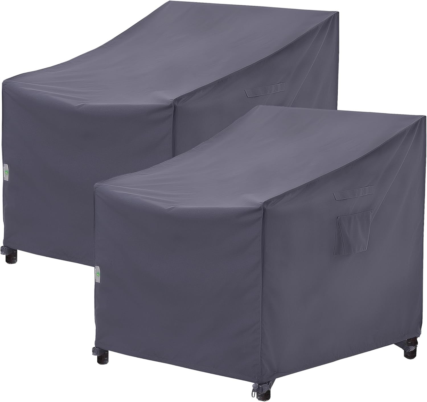 Patio Furniture Covers Waterproof for Outdoor Chairs , Heavy Grey & Black