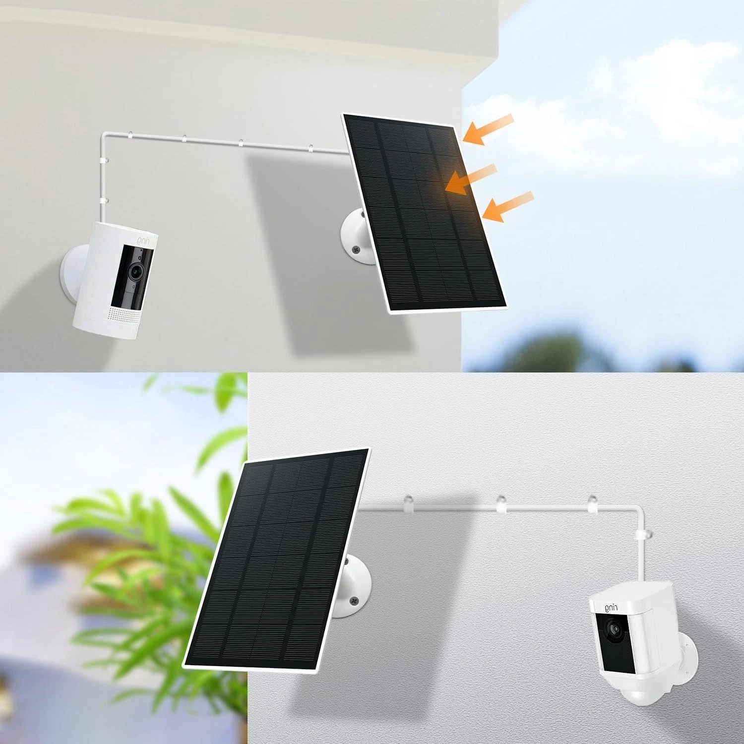 Ring Camera Solar Panel Compatible with Stick up Cam Battery Spotlight Plus