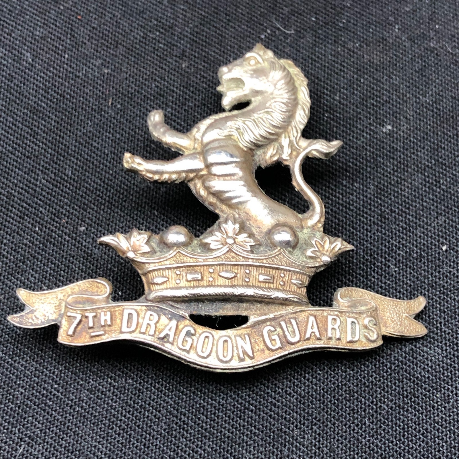Original WW2 British Army Cap Badge - 7th Dragoon Guards