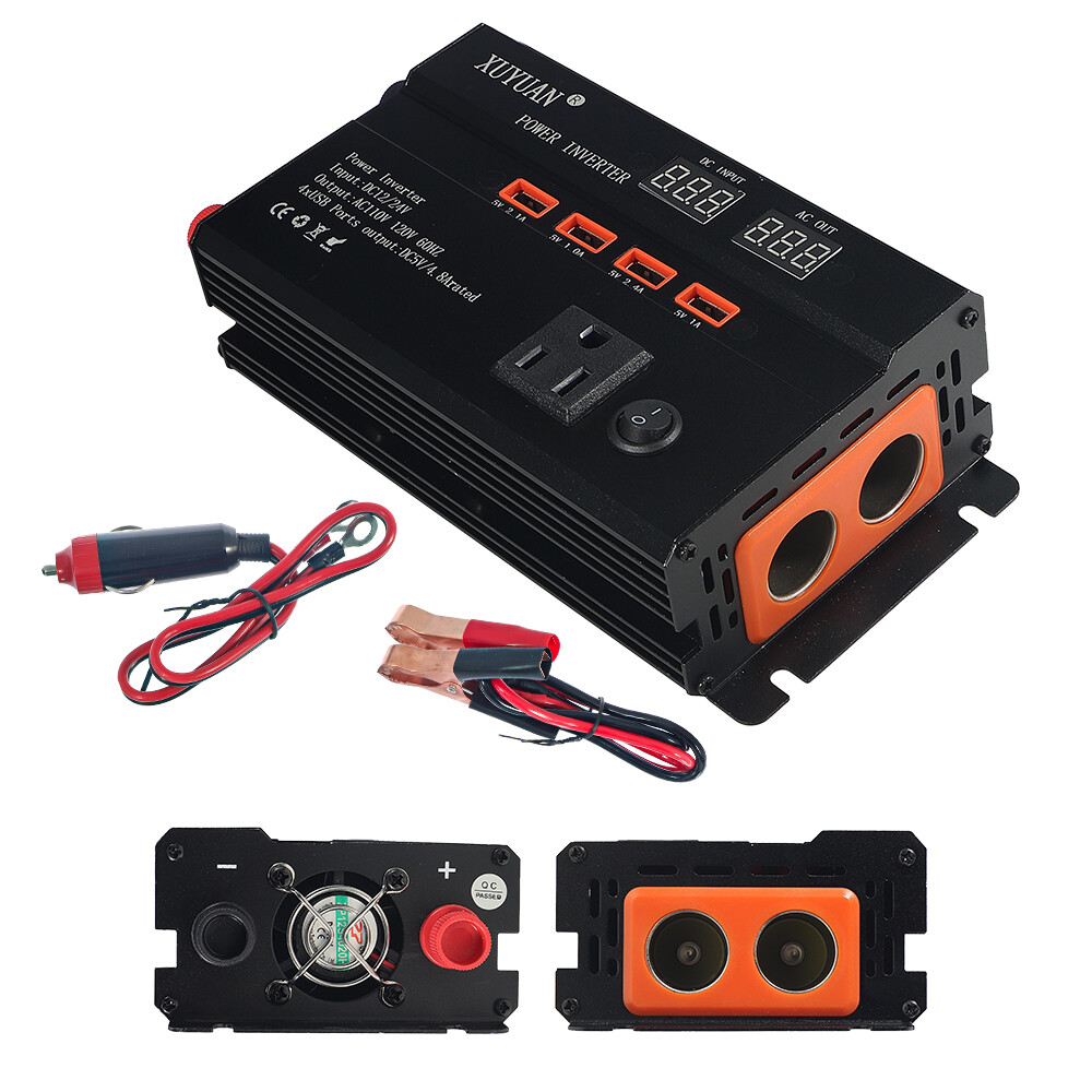 4000W 4U Car Power Inverter - For Road Trips, Laptop & Device Charging