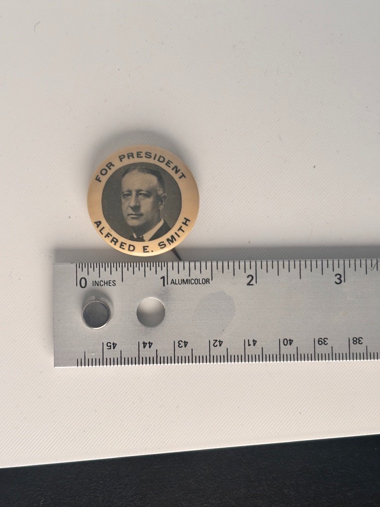 RARE 1928 Al Smith for President 1 1/2'' Campaign Button Catholic