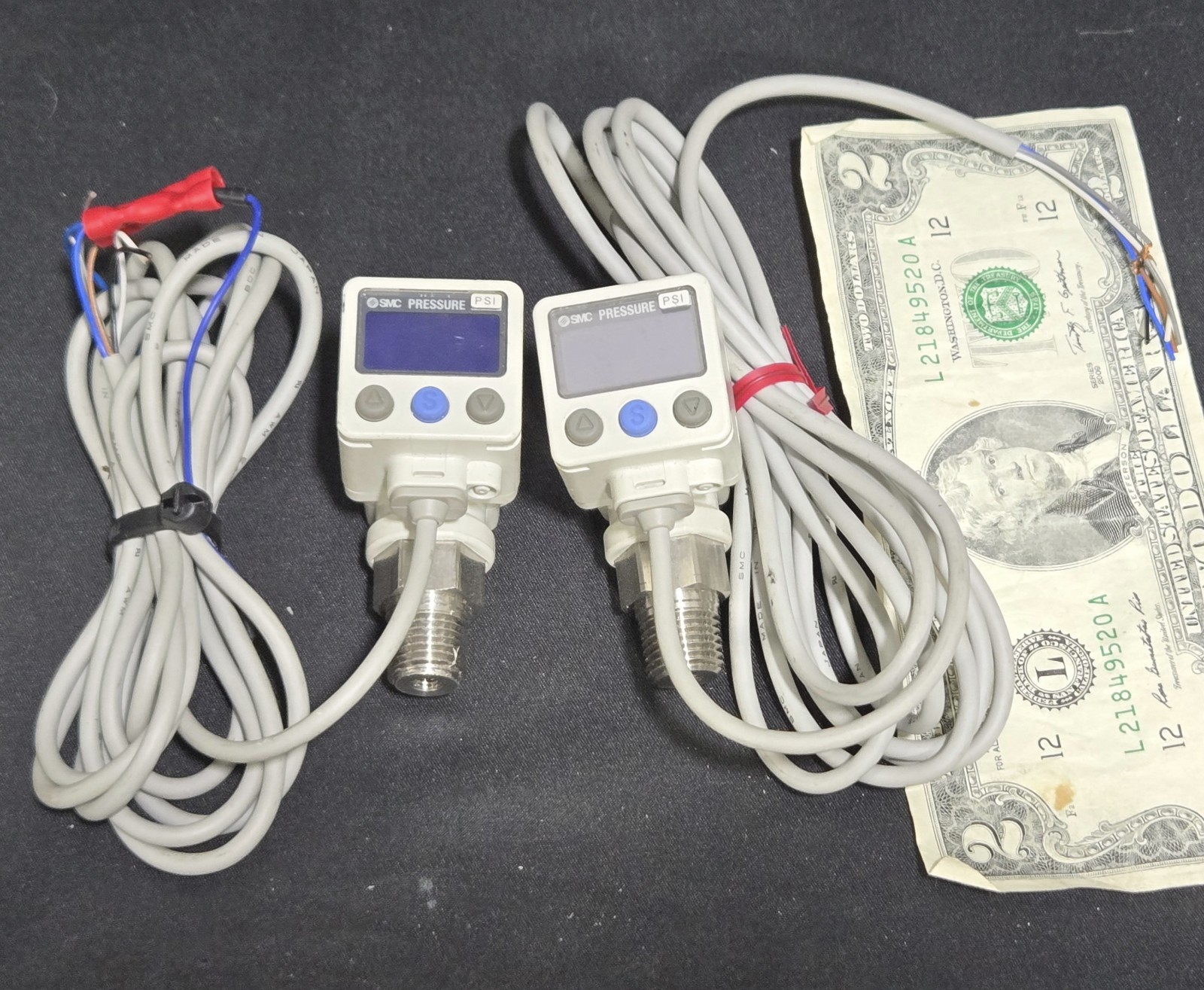 2 SMC ISE80-N02L-R-P Digital Pressure Switches