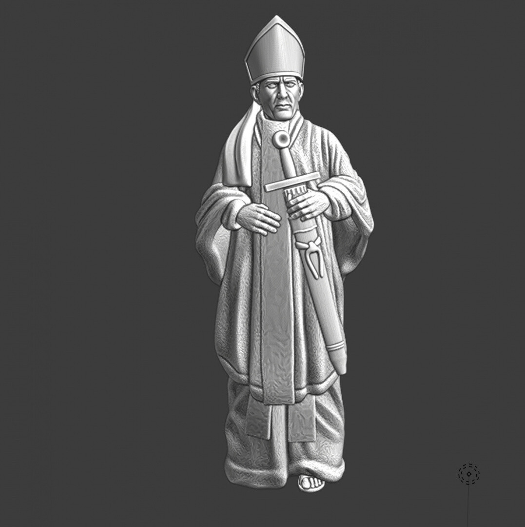 Northern Crusades Miniatures Medieval Bishop w blessed word 28 32 35 40 50 54mm