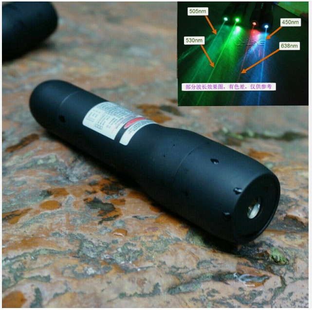 Focusable Waterproof 530 nm Green Laser Pointer Handheld Dot Flashlight 530T-100