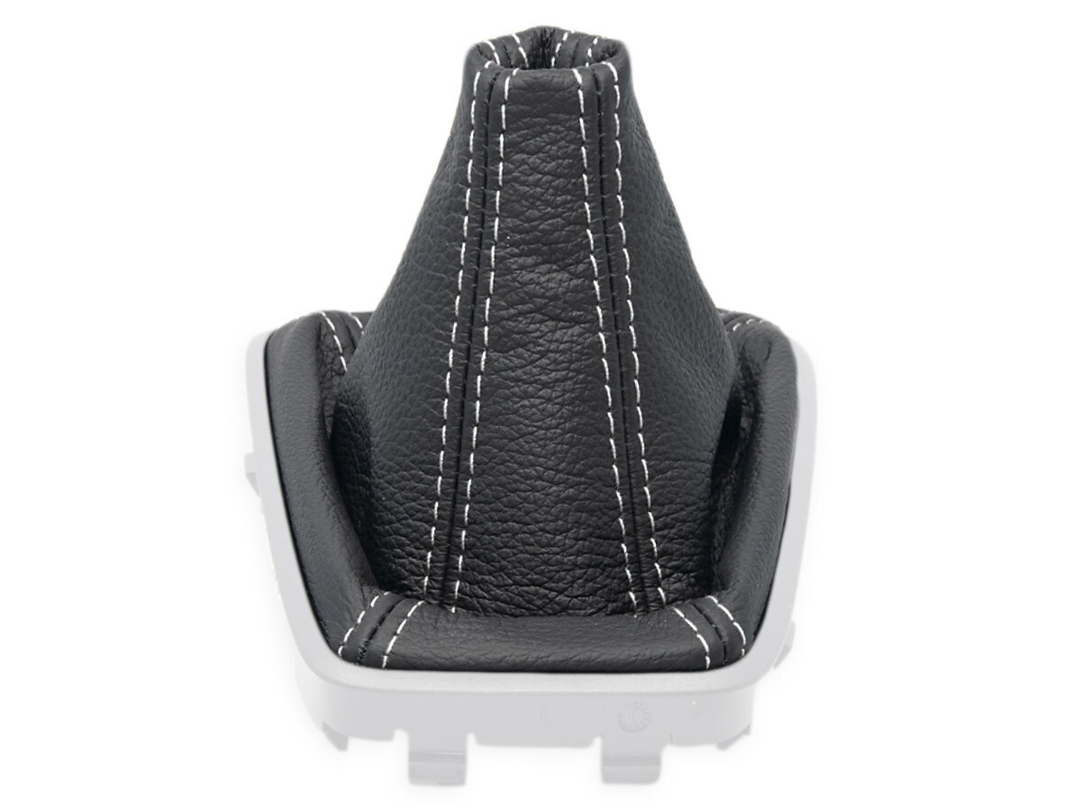 FOR FORD FOCUS 3 FL 2015-2018 GEAR SHIFT BOOT GAITER LEATHER STITCHING WHITE
