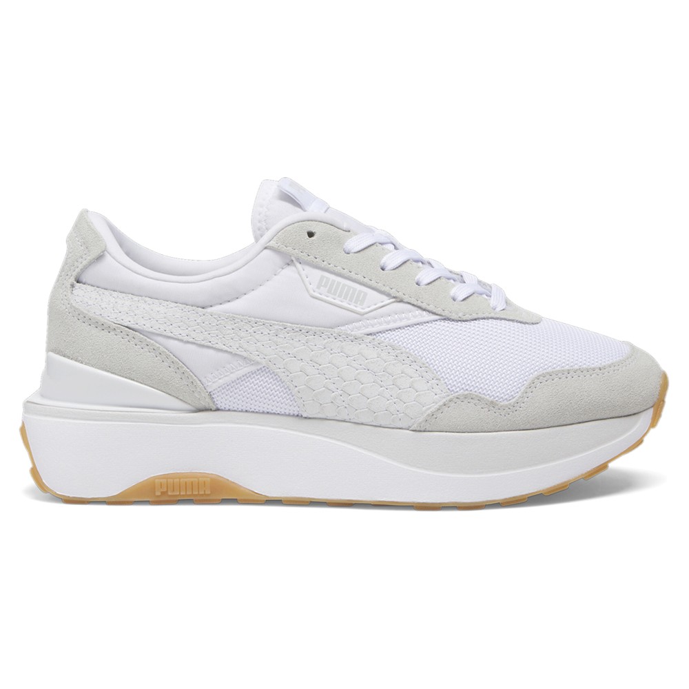 PUMA Cruise Rider Scales Lace Up  Womens Grey, White Sneakers Casual Shoes 39789