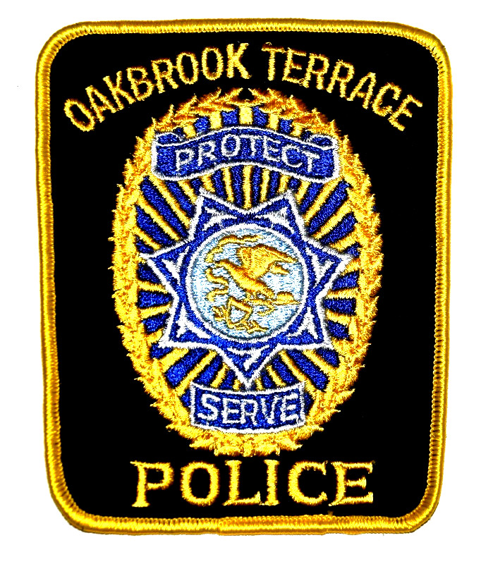 OAKBROOK TERRACE – POLICE - ILLINOIS IL Sheriff Police Patch VINTAGE OLD MESH 5”