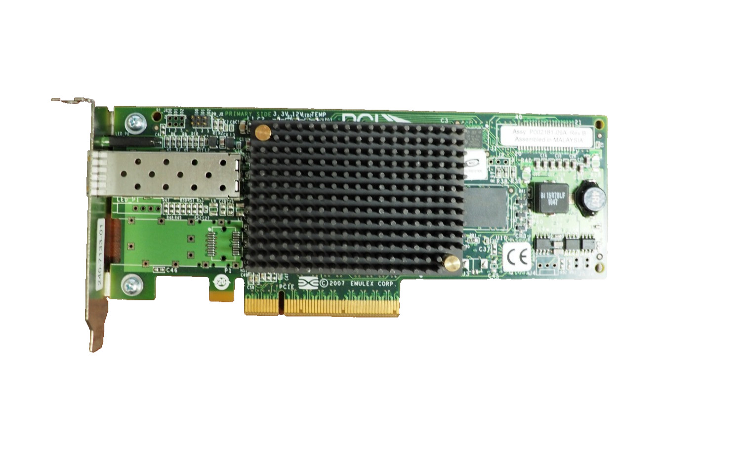 SUN EMULEX P002181-09A P001219-02D FRU P/N: 371-4295-01 Network Card