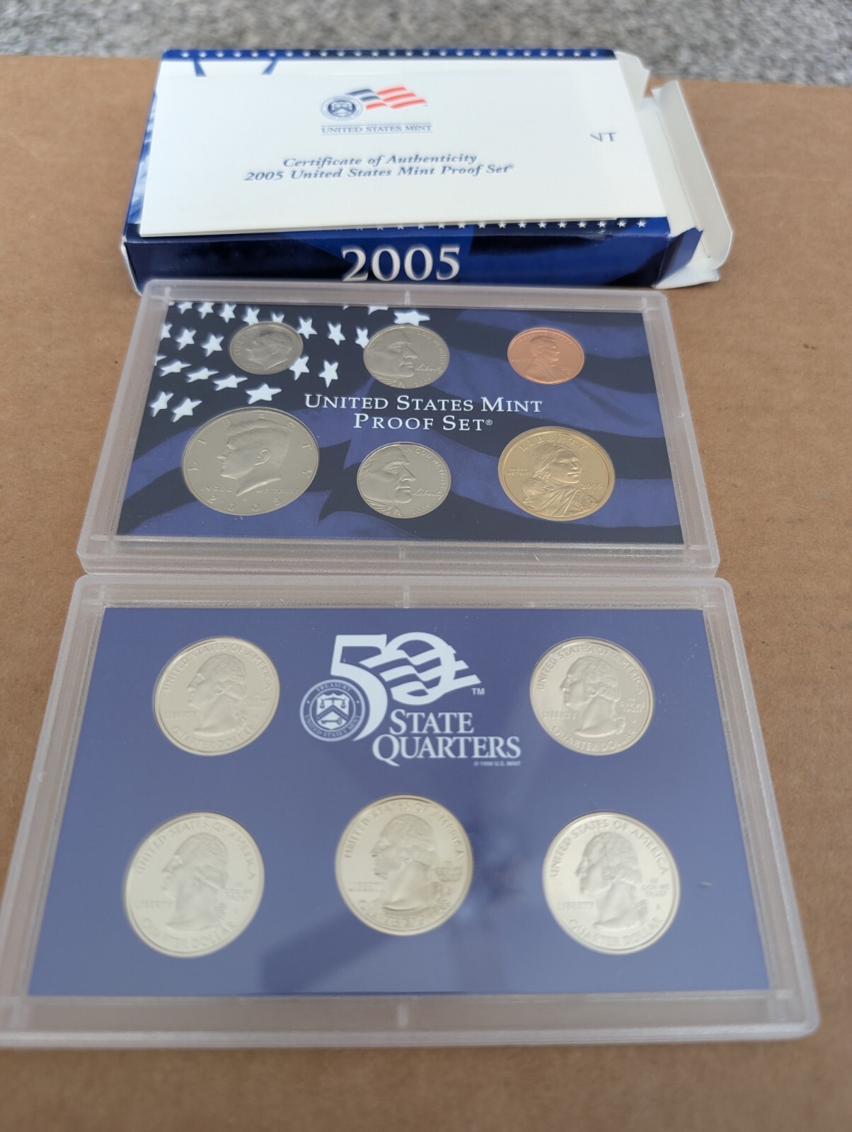 2005 Clad Proof Set U.S. Mint Original Packaging OGP COA - 11 COINS