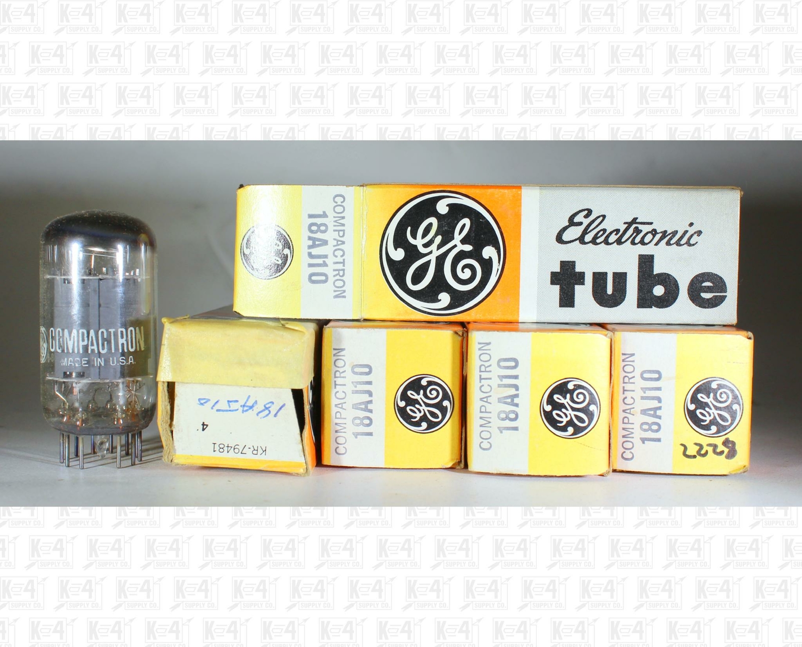 General Electric GE 18AJ10 Vacuum Tubes Made In USA NOS Lot Of 5 +Box