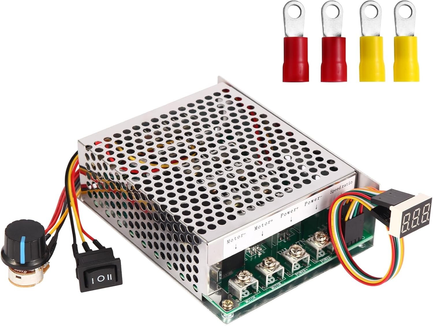 PWM DC Motor Speed Controller 10V-55V 60A, LED Display, Forward-Reverse Switch