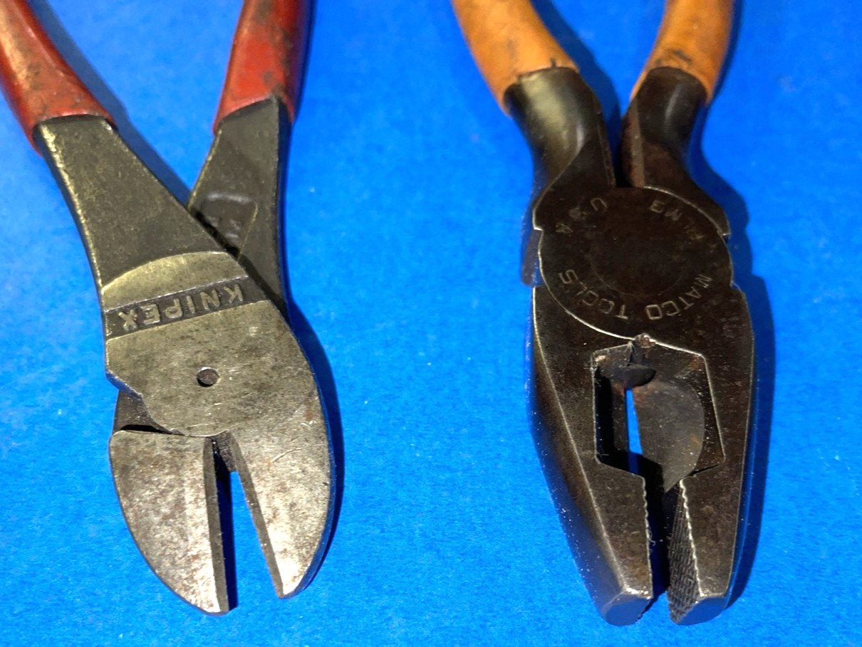 MATCO TOOLS 3 PIECE NEEDLE NOSE WITH CUTTER, LINEMANS, KNIPEX DIAGONAL CUTTER