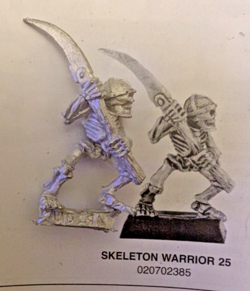 Undead Skeleton Warrior (#25) - 1990s Warhammer Games Workshop Citadel - NEW