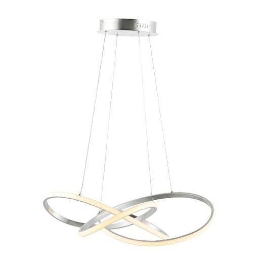 JYL7219C Alexia 25" Abstract Integrated LED Metal Adjustable Silver Painting