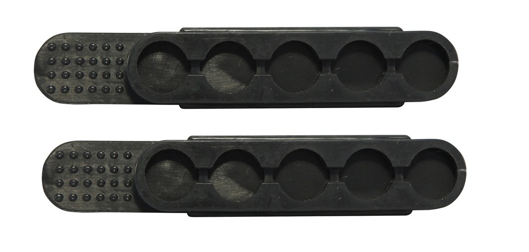 Tuff Products 38 357 40 Speed Quick Strip Revolver Loader - 5 rd - 2 Pack BLACK
