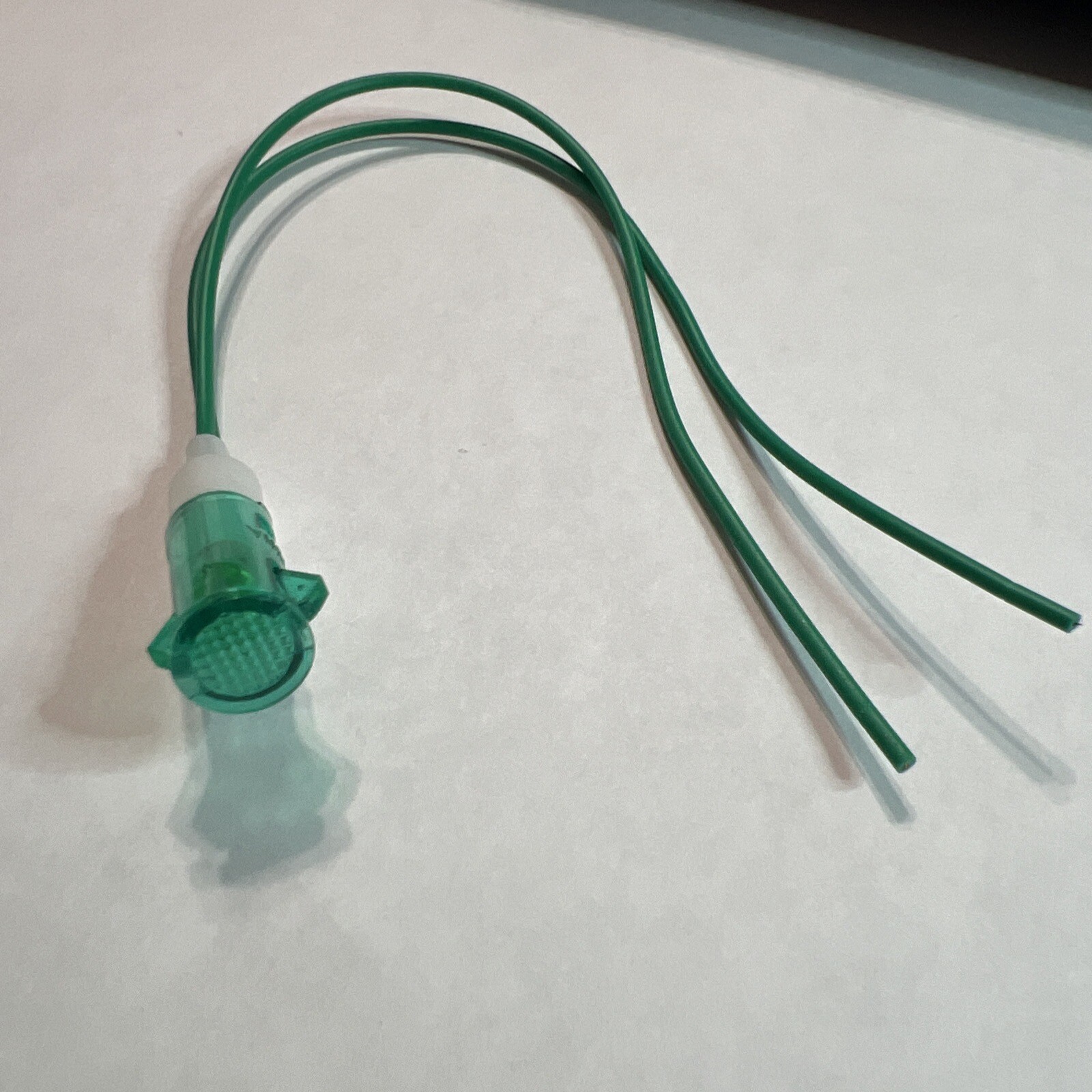 24 volt AC/DC Waterproof Low-Profile Green LED Indicator Light 3/8” Panel Hole