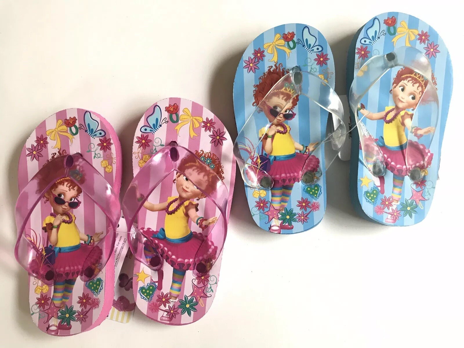 Flip Flops Beach Sandal Fancy Nancy Toddler Child Sizes Girl Pink Blue NEW