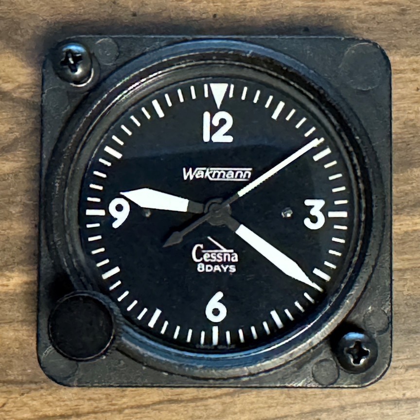 CESSNA WAKMANN LEMANIA Cal 7510 A-11 Aircraft Clock White Numbers And Hands