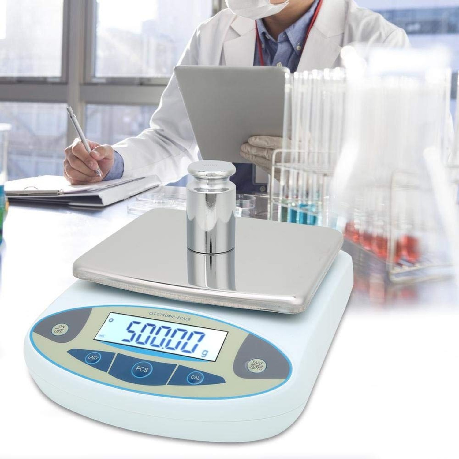 Lab Analytical Balance Scale, 5000g 0.01g High Fast Accurate Reading Digital ...