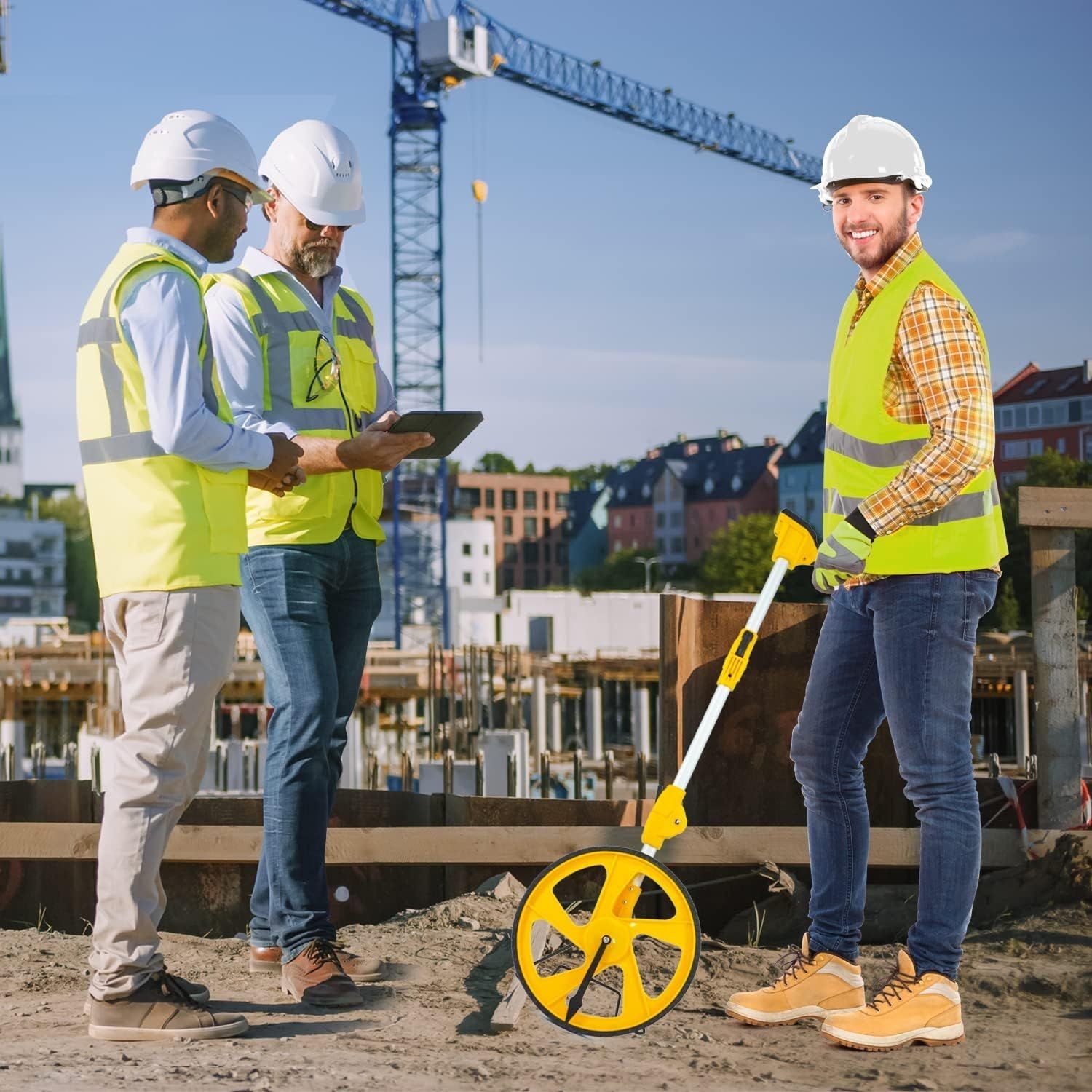 Measuring Wheel Digital Display, 3-Sections Foldable 12Inch Wheel