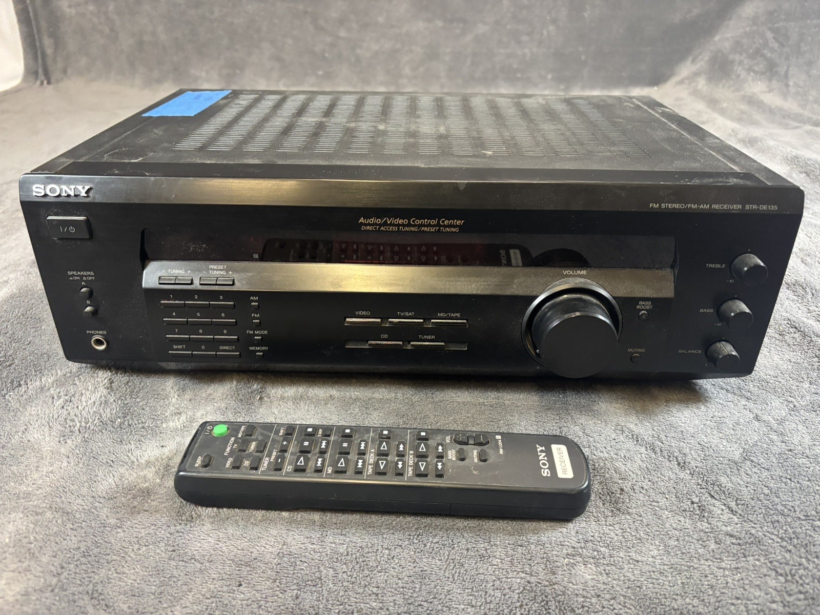 Sony STR-DE135 AM/FM AV  2CH Stereo Receiver With Oem Remote Tested Bundle