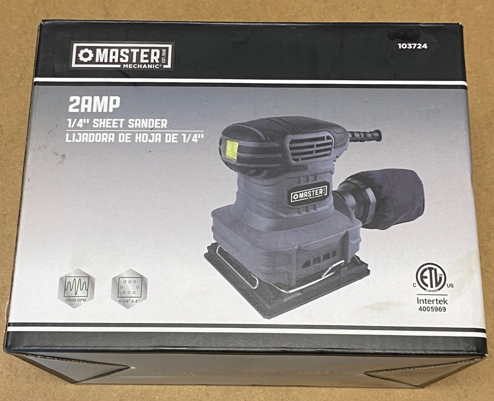 New Master Mechanic 2.5 AMP 5” Random Wired 1/4” Sheet Orbit Sander LIADORA