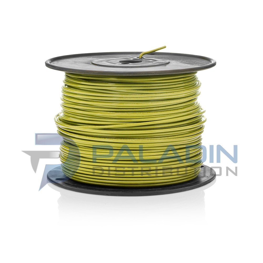 #14 Gauge Yellow Copper Solid Wire 500' FT Roll THHN/THWN UL Listed - Yellow