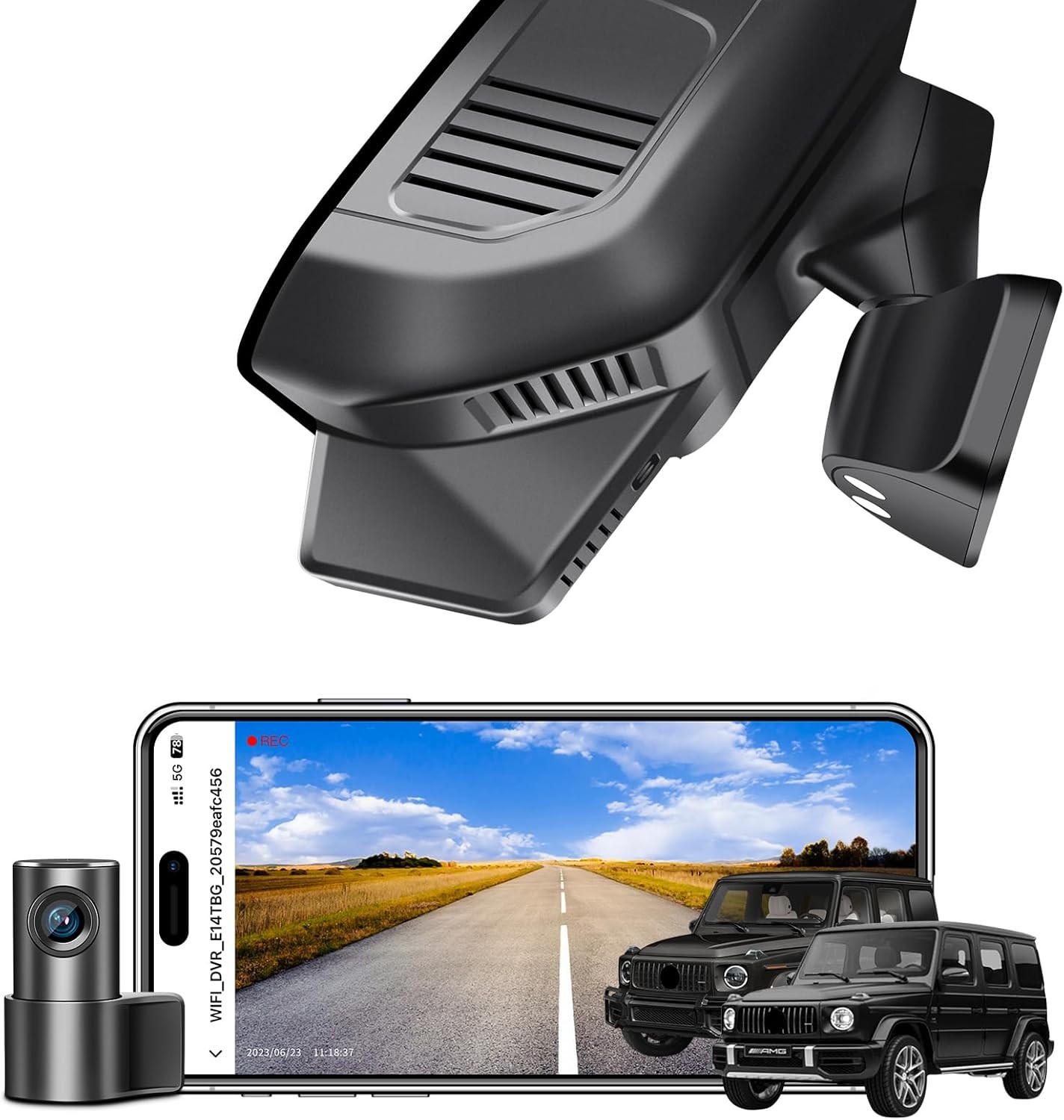Mangoal Front 4k & Rear 1080p Dash Cam for Mercedes-Benz 2011-2025 WiFi GPS APP