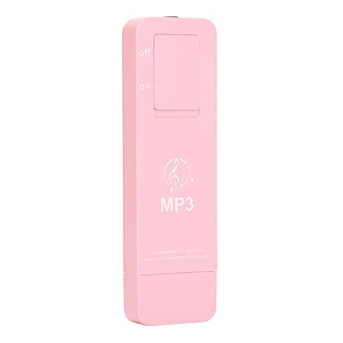 MP3 Player, Portable Player with Earphones, USB 2.0 Player with Lanyard, pink