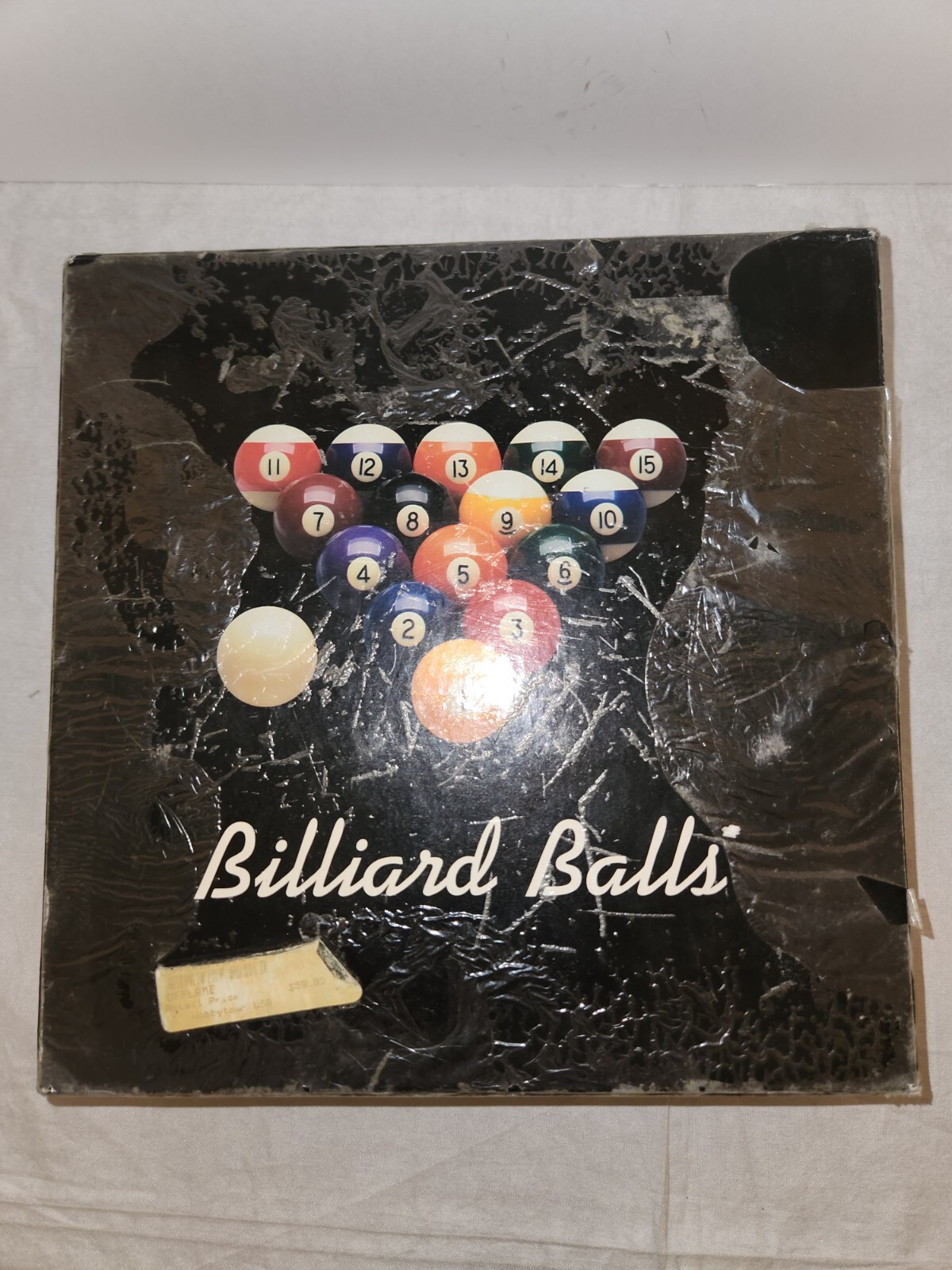 Billiards Lot of 19 Billards Balls, Pool Balls, Triangle, 9 Pieces of Cue Chalk
