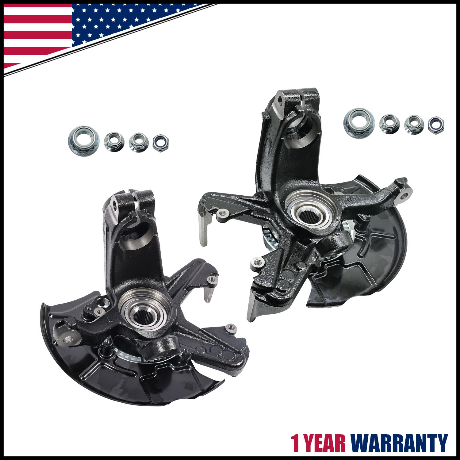 Front Steering Knuckle & Wheel Hub Bearing For Volkswagen Beetle Golf VW Jetta