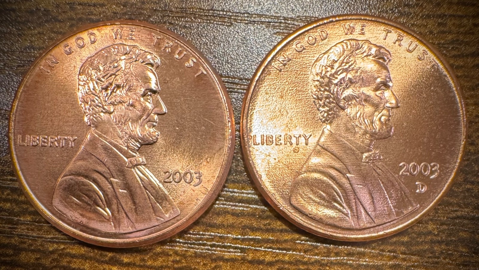 2003 P & D Lincoln Memorial Cent BU 2 Coin Set From Original Rolls