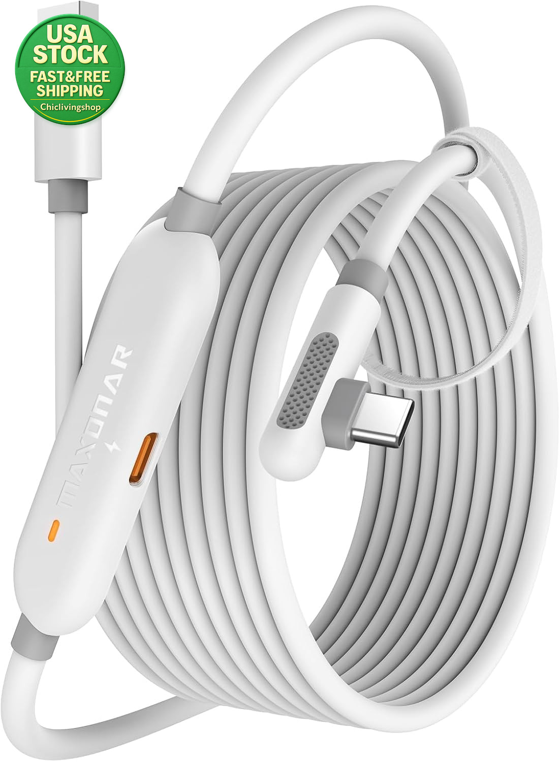 16FT VR Link Cable USB 3.0 for Meta Quest 3 3S 2 Pico 4 Fast Charge