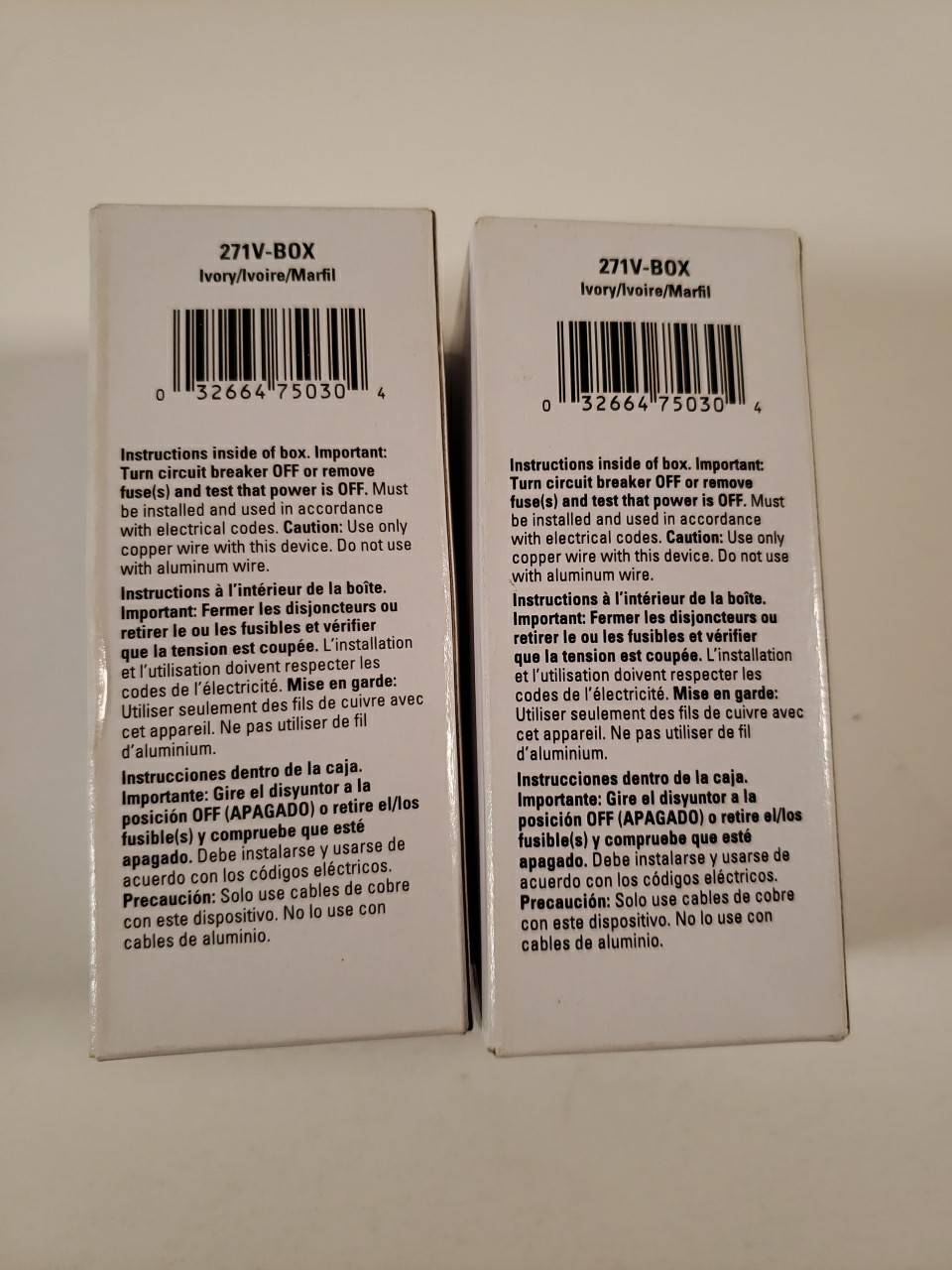 2ct Eaton Combination Device 271V-BOX, Ivory