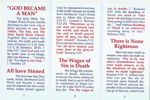 10 God Became A Man Pamphlets